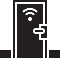 Signal Kommunikation Information Verbindung kabellos Symbol Symbol Vektor Bild, Illustration von das Netzwerk W-lan im schwarz Bild. eps 10