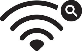 Signal Kommunikation Information Verbindung kabellos Symbol Symbol Vektor Bild, Illustration von das Netzwerk W-lan im schwarz Bild. eps 10