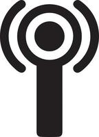 signal kommunikation information förbindelse trådlös ikon symbol vektor bild, illustration av de nätverk wiFi i svart bild. eps 10