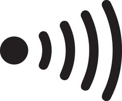 Signal Kommunikation Information Verbindung kabellos Symbol Symbol Vektor Bild, Illustration von das Netzwerk W-lan im schwarz Bild. eps 10