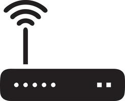 Signal Kommunikation Information Verbindung kabellos Symbol Symbol Vektor Bild, Illustration von das Netzwerk W-lan im schwarz Bild. eps 10