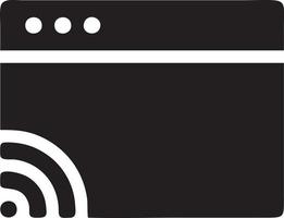 Signal Kommunikation Information Verbindung kabellos Symbol Symbol Vektor Bild, Illustration von das Netzwerk W-lan im schwarz Bild. eps 10