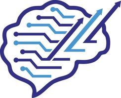 mental tech logotyp vektor