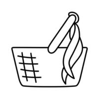 Picknick Korb Gekritzel Symbol, Vektor Illustration. Vektor Illustration