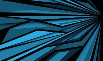 abstrakt Blau schwarz Geschwindigkeit geometrisch Überlappung Schatten Design modern futuristisch Hintergrund Vektor