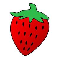 Erdbeere Symbol. eben Design Stil Vektor Illustration von ein Erdbeere isoliert auf Weiß Hintergrund zum Essen und Natur Konzept