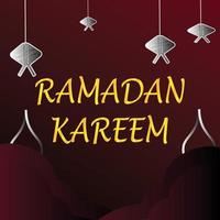 ramadan kareem islamic hälsning kort bakgrund vektor illustration. de helig månad av de muslim gemenskap.