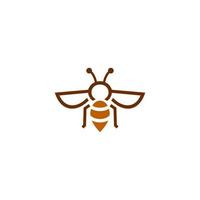 en bi logotyp med en bild av en bi på den vektor