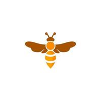 en bi logotyp med en bild av en bi på den vektor