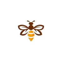 ein Biene Logo mit ein Bild von ein Biene auf es vektor