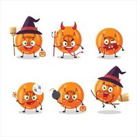 Halloween Ausdruck Emoticons mit Karikatur Charakter von Halloween gefährlich vektor