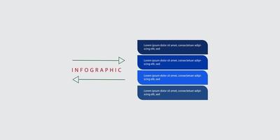 infographic design med 4 val eller steg. kan vara Begagnade för bearbeta diagram, presentationer och Mer vektor