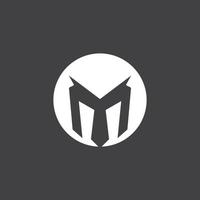 m Brief Logo Design Vektor Vorlage