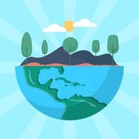 International Umwelt Konzept, glücklich Erde Tag Illustration vektor