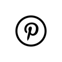 pinterest Symbol Vektor. Sozial Medien Symbole Design. einzeln pinterest Symbol vektor