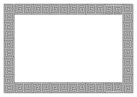 grekisk ram mönster. roman nyckel gräns. gammal slingra sig vektor rektangel prydnad. geometrisk oroa sömlös dekoration