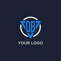 db Monogramm Logo mit Dreieck gestalten und Kreis Design Elemente vektor