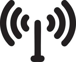 signal kommunikation information förbindelse trådlös ikon symbol vektor bild, illustration av de nätverk wiFi i svart bild. eps 10