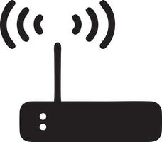 signal kommunikation information förbindelse trådlös ikon symbol vektor bild, illustration av de nätverk wiFi i svart bild. eps 10