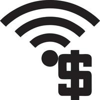 Signal Kommunikation Information Verbindung kabellos Symbol Symbol Vektor Bild, Illustration von das Netzwerk W-lan im schwarz Bild. eps 10