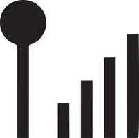 Signal Kommunikation Information Verbindung kabellos Symbol Symbol Vektor Bild, Illustration von das Netzwerk W-lan im schwarz Bild. eps 10