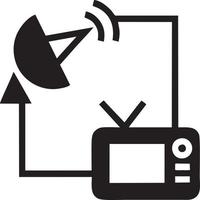 Signal Kommunikation Information Verbindung kabellos Symbol Symbol Vektor Bild, Illustration von das Netzwerk W-lan im schwarz Bild. eps 10