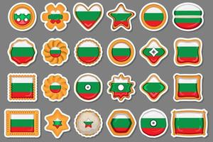 hausgemacht Plätzchen mit Flagge Land Bulgarien im lecker Keks vektor