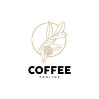 Kaffee Logo, Kaffee Baum Design, Cafe trinken Vektor, Symbol Marke Illustration Symbol vektor