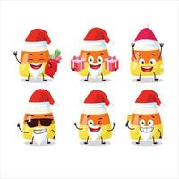 Santa claus Emoticons mit Süßigkeiten Mais Karikatur Charakter vektor