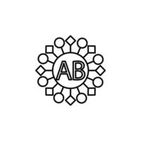 ab Blut Vektor Symbol