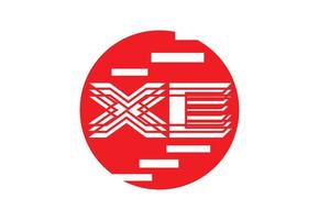 xe Brief Logo und Symbol Design Vorlage vektor