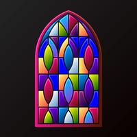 Buntglas-Fenster-Dekorations-Rahmen-Illustration vektor