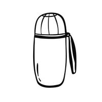 Sport Wasser Flasche Symbol Satz. eben Karikatur Stil, Gliederung Symbol und einfach Linie Piktogramm. isoliert Vektor Illustration. Gekritzel