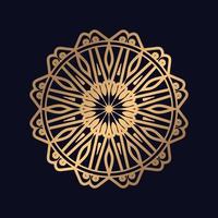lyx cirkulär gyllene blommig mandala design bakgrund vektor