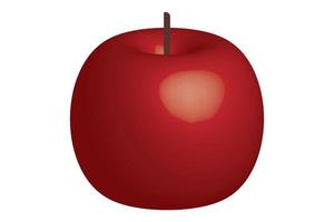 Apfel Herbst Obst 3d Illustration Symbol isoliert kostenlos Vektor