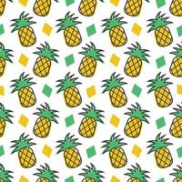 ananas sömlös bakgrund vektor