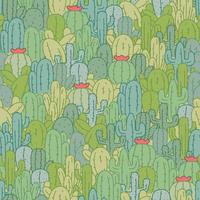 nahtlos Muster von überfüllt Grün Kaktus vektor