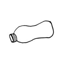 Vektor skizzieren Illustration groß Plastik Flasche. Gekritzel Flasche. Plastik Verschmutzung