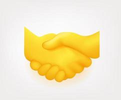 män skakar hand vektor emoji isolerad på vit bakgrund