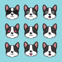 Netter Basenji Hund Emoticon vektor