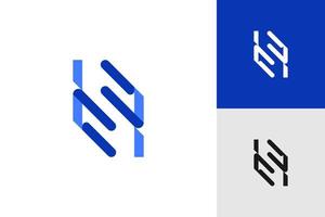 modern und futuristisch Blau Brief s Logo Design mit Negativ Raum Konzept. geeignet zum Geschäft und Technologie Logo vektor