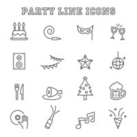 Party Line Icons vektor