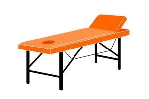 massagebord - vektorillustration isolerad på vit bakgrund. soffa för massage. möbler för skönhetssalong vektor
