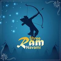 Vektorillustration von Shri Ram für glückliche Ram Navami Feier vektor