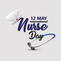 glad internationell sjuksköterskadag illustration bakgrund och mall vektor