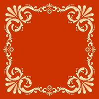 Square Fileteado Ram med Röd Bakgrund Vector