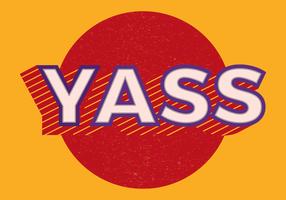 Yass Retro Typografie vektor