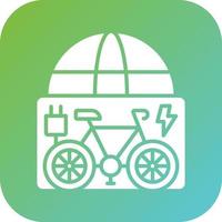 elektrisch Fahrrad Stadt Tour Vektor Symbol Stil