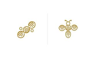 molekulare DNA-Logo-Schablonenvektorillustration vektor