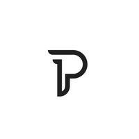 p brev vektor alfabet logp ikon design